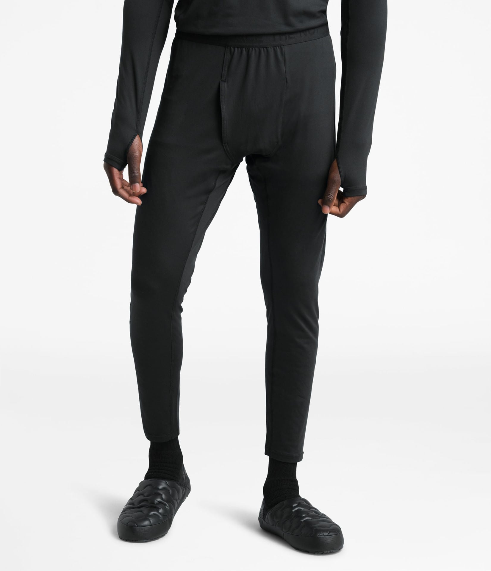Pantalones Warm Poly Tight Térmico Negro Hombre