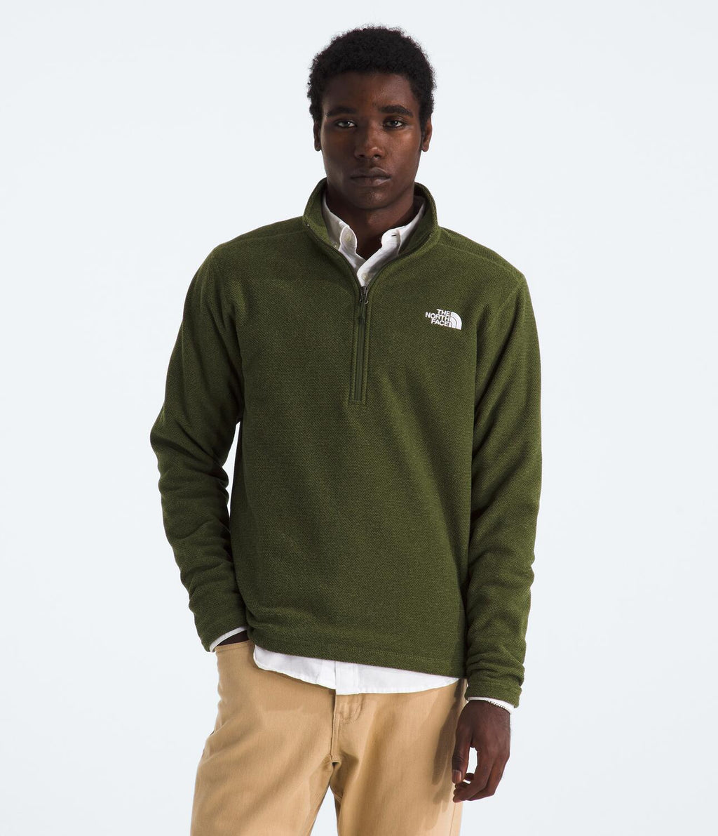 Chompa Polar Textured Cap Rock 1/4 Zip Verde Hombre The North Face