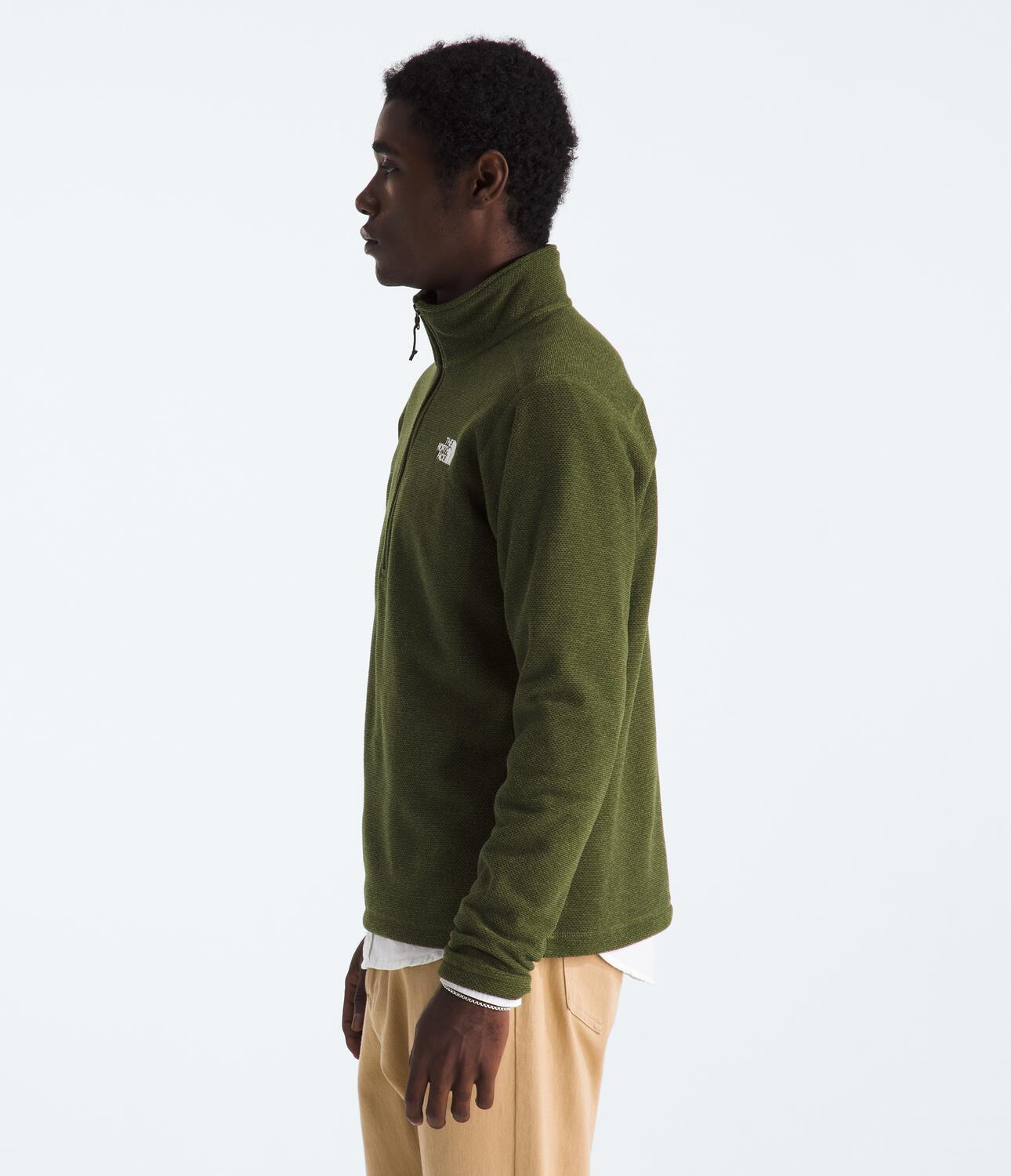 Chompa Polar Textured Cap Rock 1/4 Zip Verde Hombre The North Face