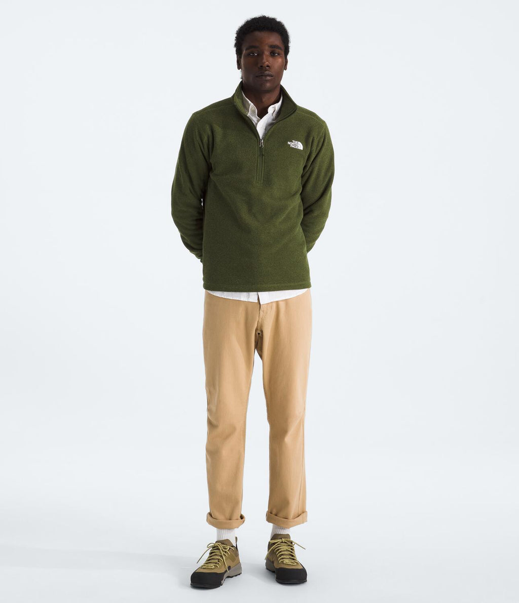 Chompa Polar Textured Cap Rock 1/4 Zip Verde Hombre The North Face