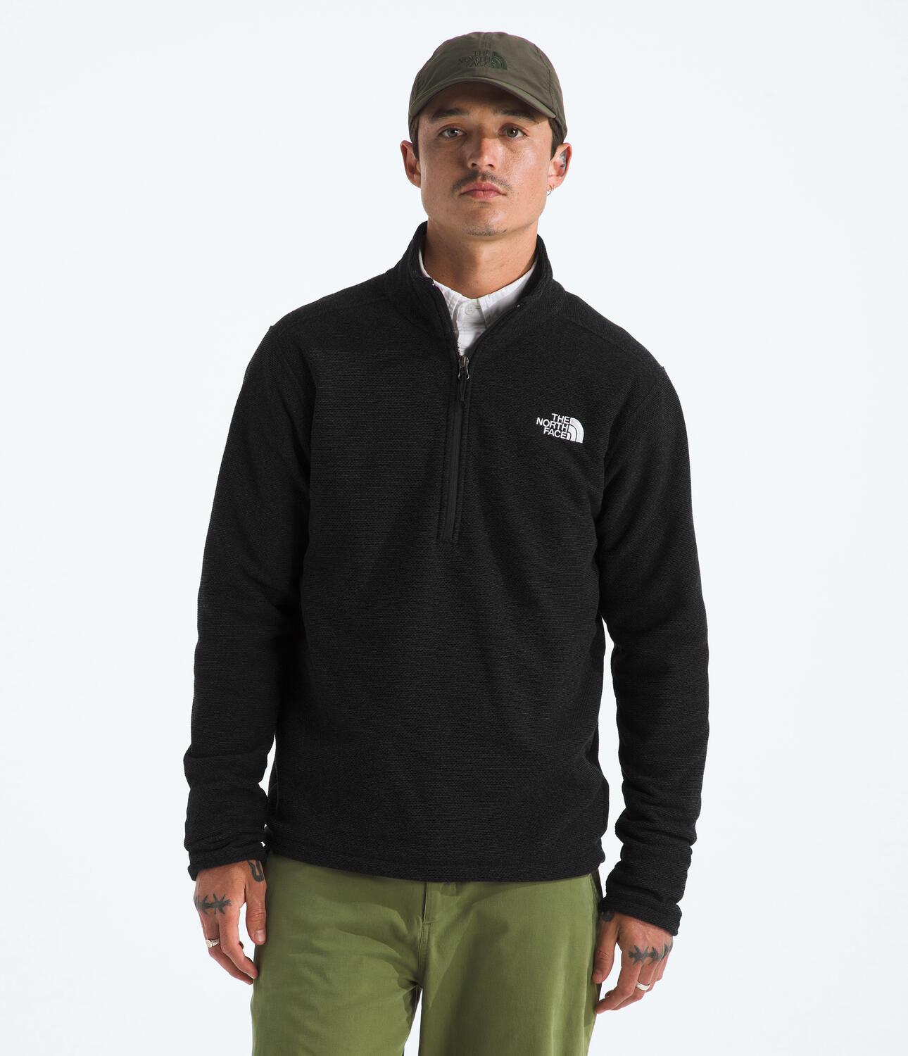 Buzo Textured Cap Rock 1/4 Zip Negra Hombre The North Face - imagen 1