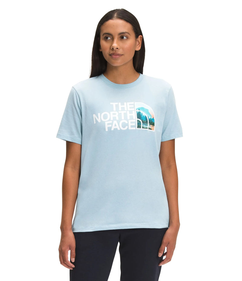 Camiseta Half Dome Cotton Tee Manga Corta Azul Mujer The North Face