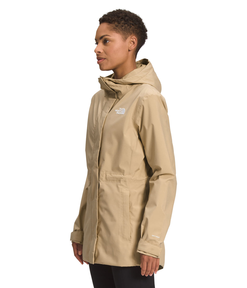 Chompa City Breeze Rain Impermeable Beige Mujer The North Face