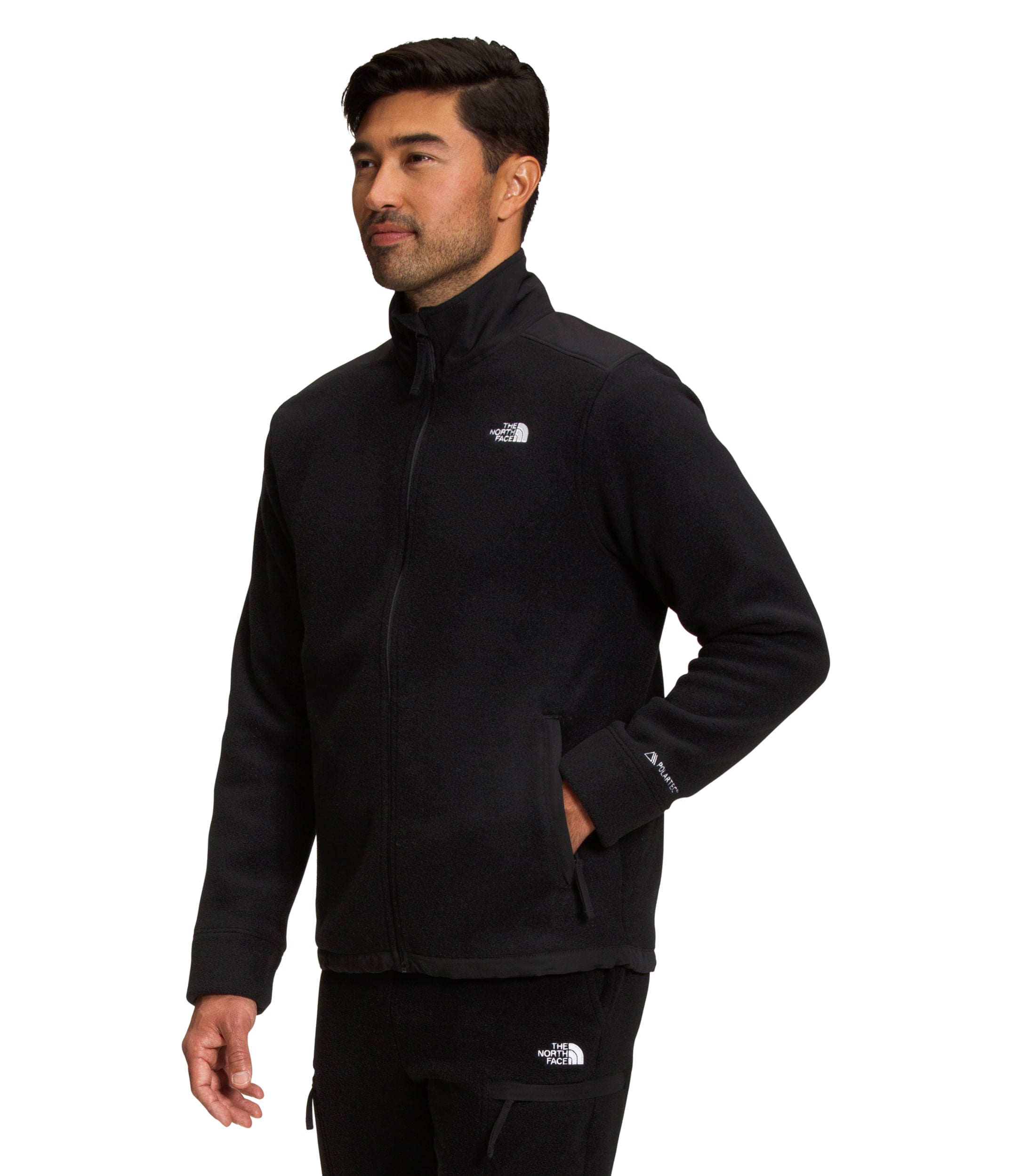 Chompa Alpine Polartec 200 Fz Polar Negra Hombre The North Face