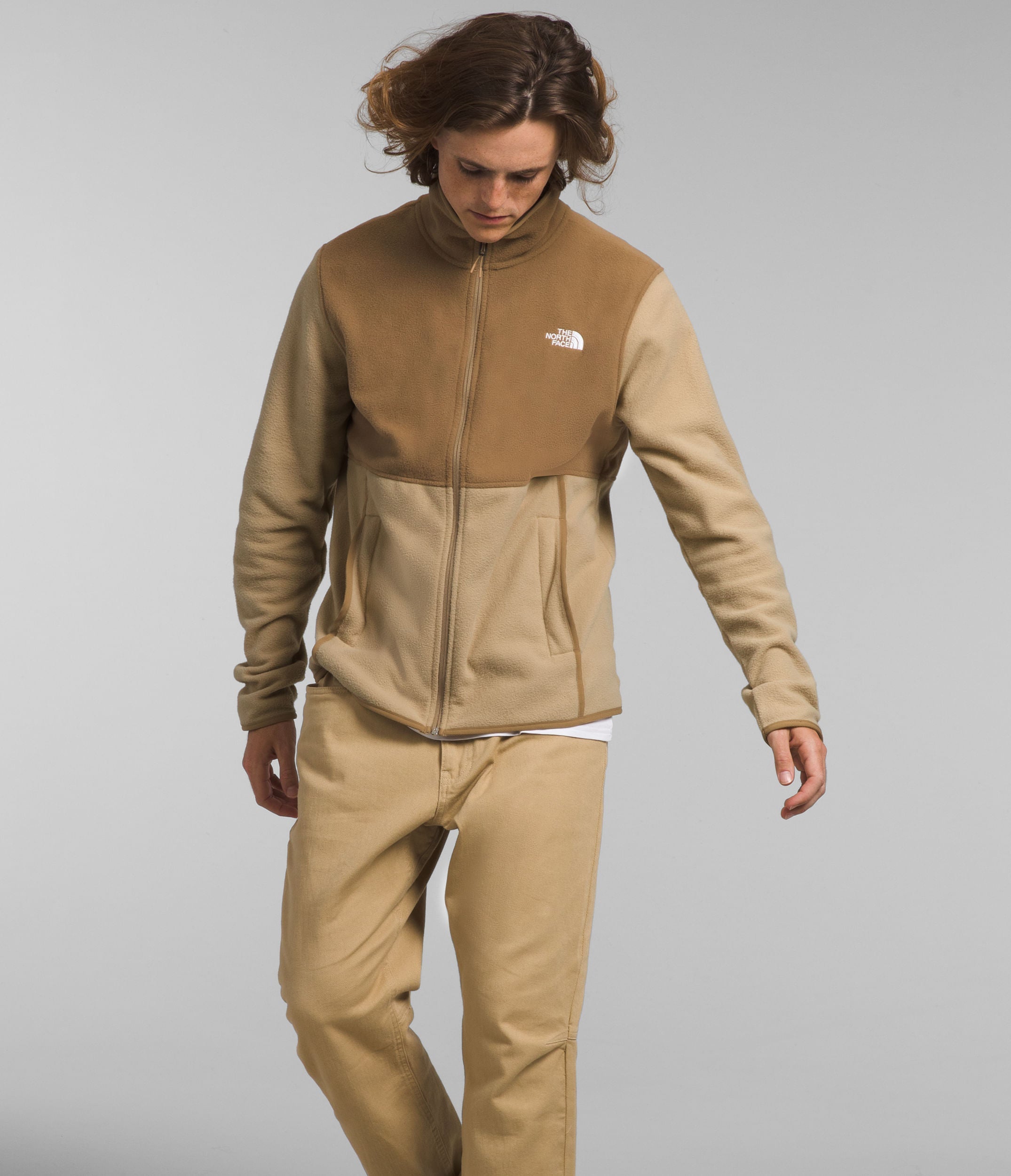 Chompa Alpine Polartec 100 Jacket Café Hombre The North Face - imagen 1