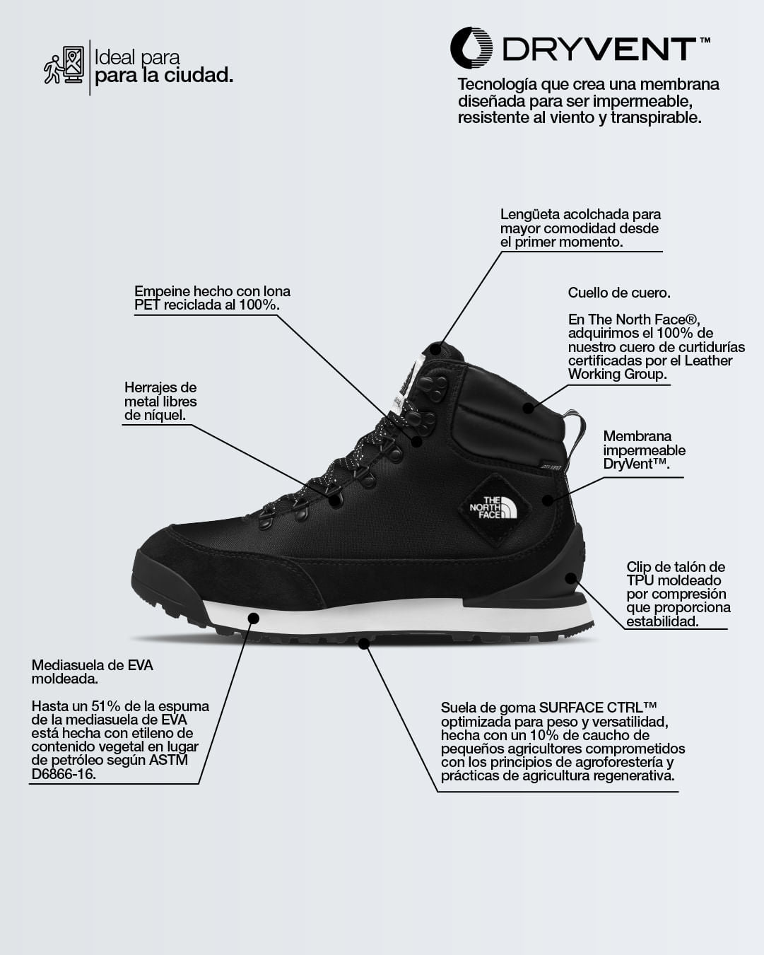 Botas Back-To-Berkeley Iv Textile Wp Verde Hombre The North Face