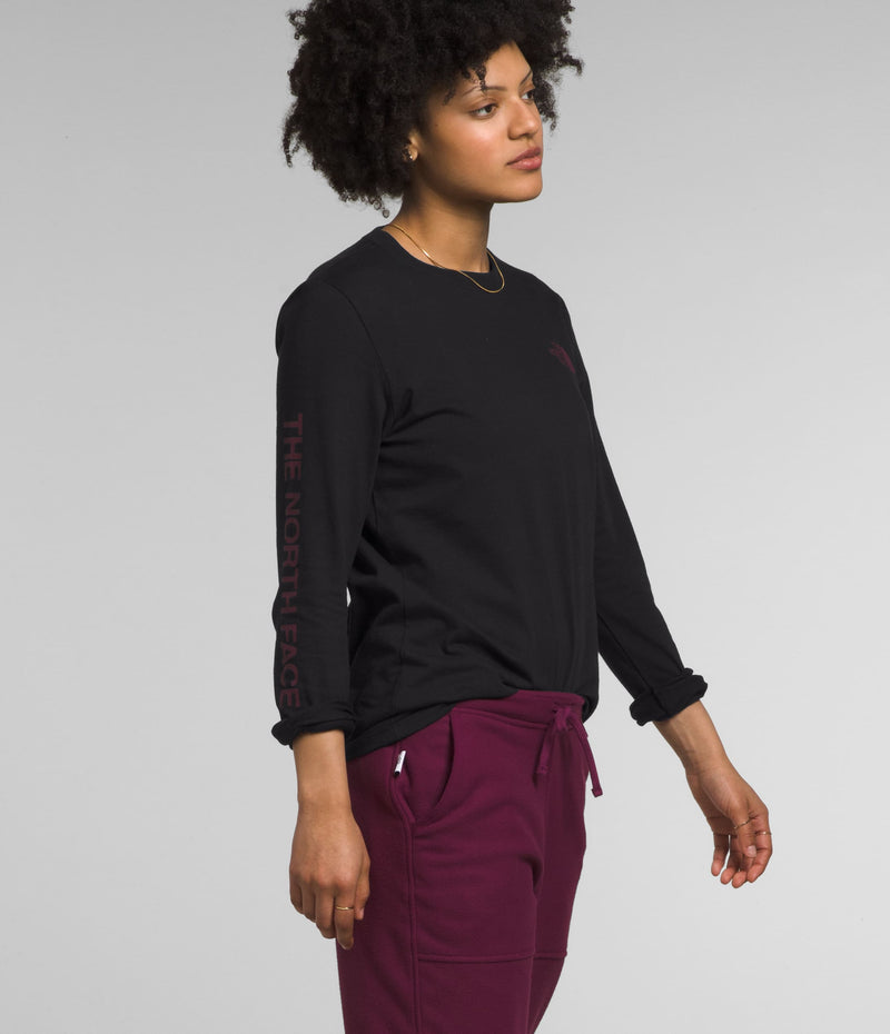 Camiseta L/S Sleeve Hit Graphic Tee Negra Mujer The North Face - imagen 2
