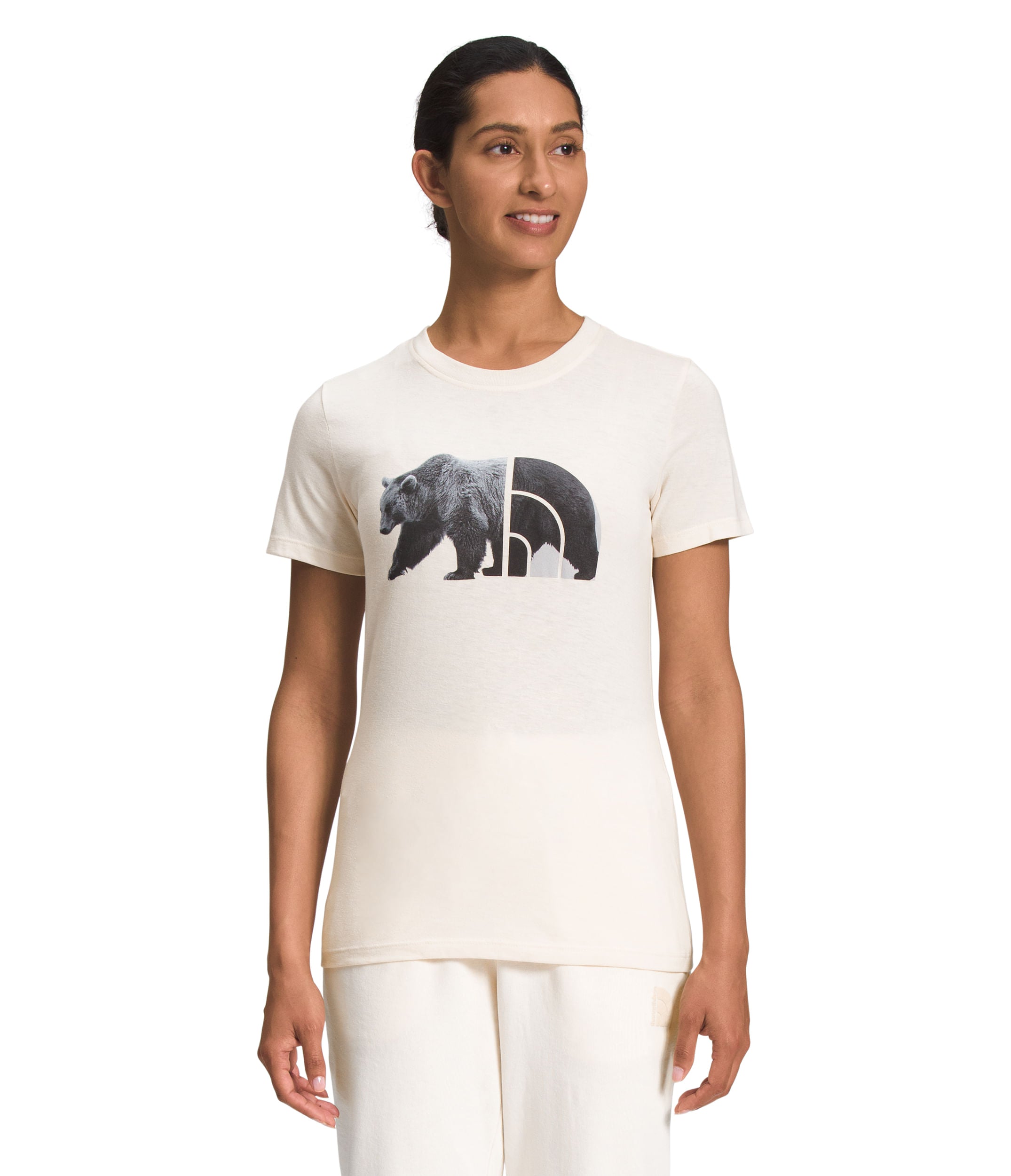 Camiseta S/S Triblend Bear Tee Blanca Mujer The North Face - imagen 1