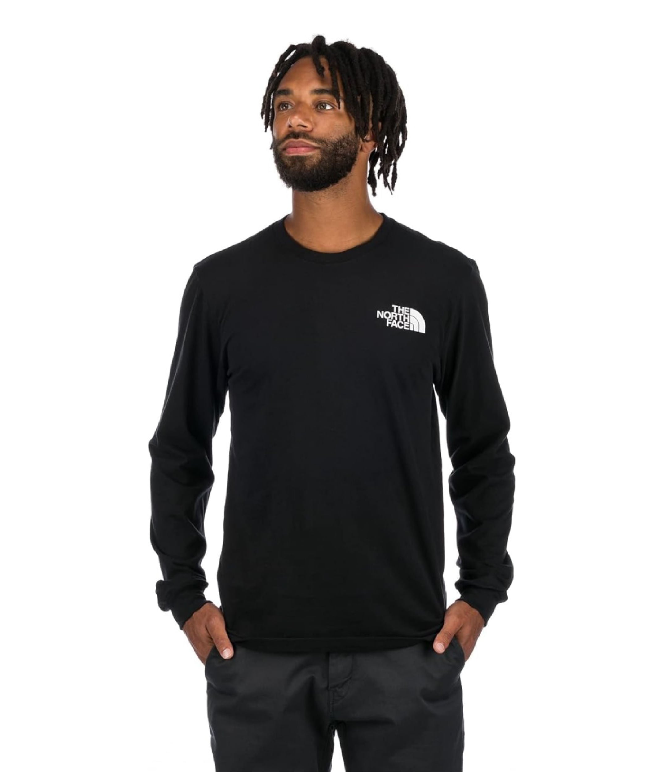 Camiseta L/S Throwback Tee Negra Hombre The North Face - imagen 1