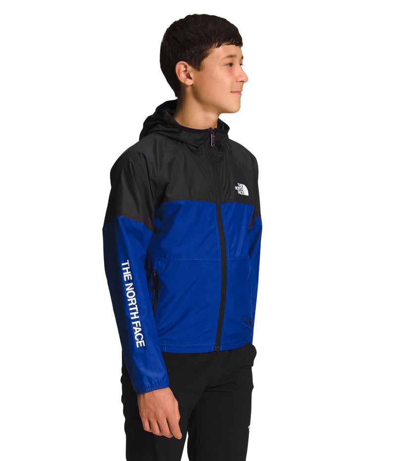Chompa Never Stop Hooded Wind Rompevientos Azul Niño The North Face - imagen 3