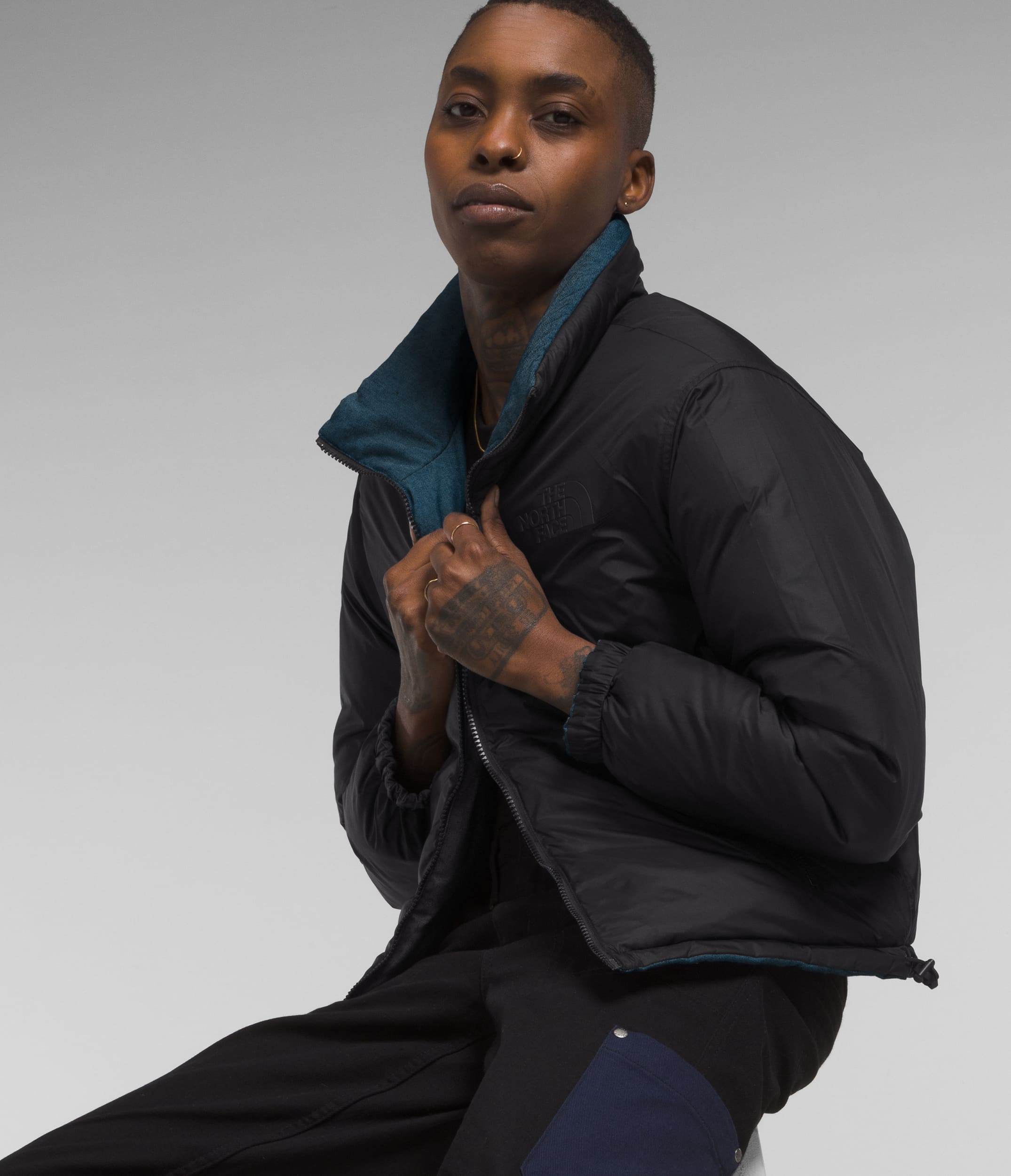 Chompa 92 Reversible Nuptse Jacket Azul Mujer The North Face - imagen 2