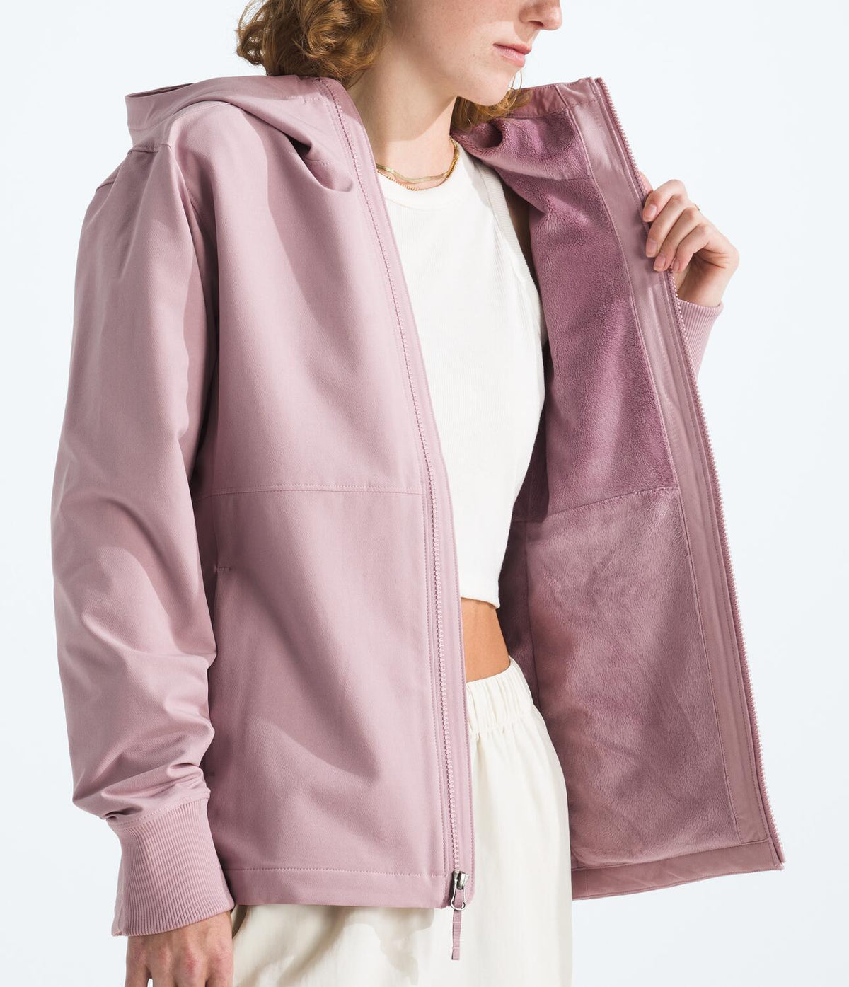 Chompa Rompevientos Shelbe Raschel Hoodie Rosado Mujer The North Face