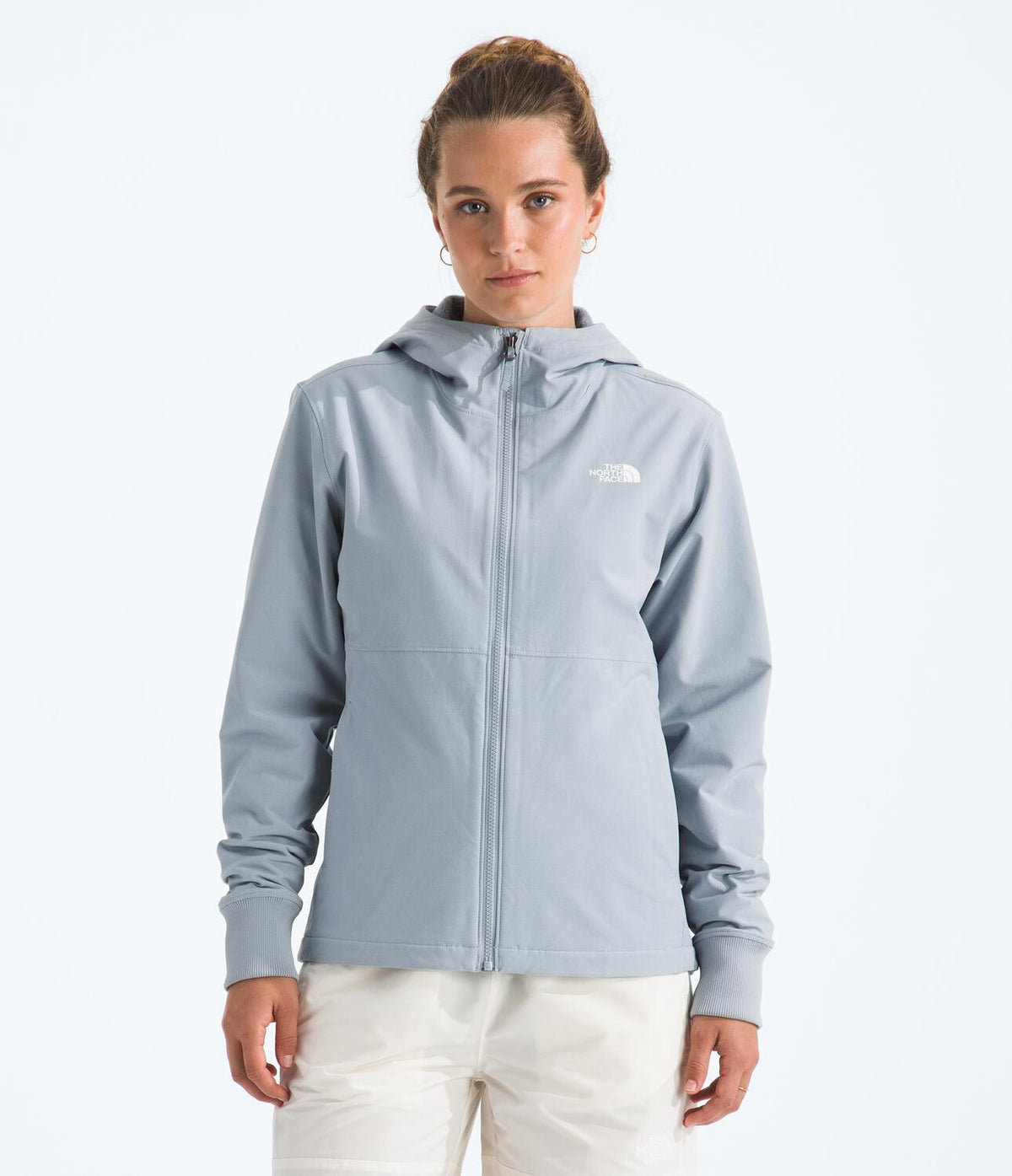 Chompa Rompevientos Shelbe Raschel Hoodie Gris Mujer The North Face