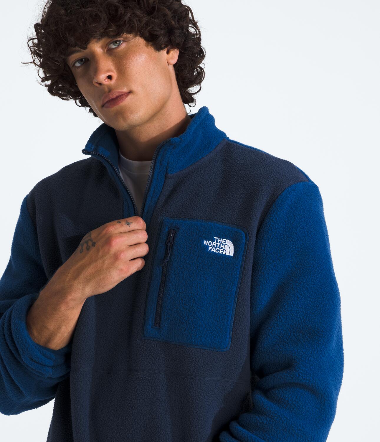 Buzo Yumiori 1/4 Zip Azul Hombre The North Face - imagen 4