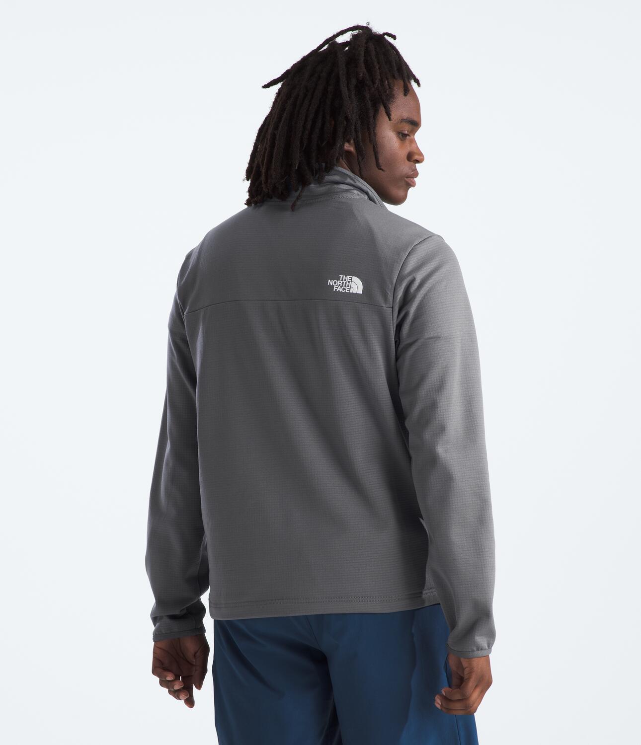 Chompa Polar Cedar Trail Grid Fleece 1/4 Zip Gris Hombre The North Face
