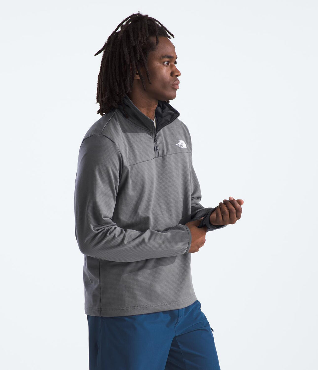 Chompa Polar Cedar Trail Grid Fleece 1/4 Zip Gris Hombre The North Face