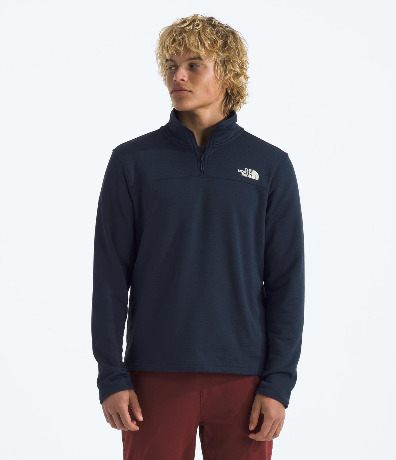Chompa Polar Cedar Trail Grid Fleece 1/4 Zip Azul Hombre The North Face