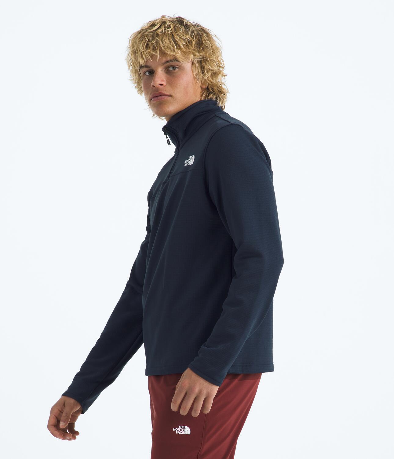 Chompa Polar Cedar Trail Grid Fleece 1/4 Zip Azul Hombre The North Face