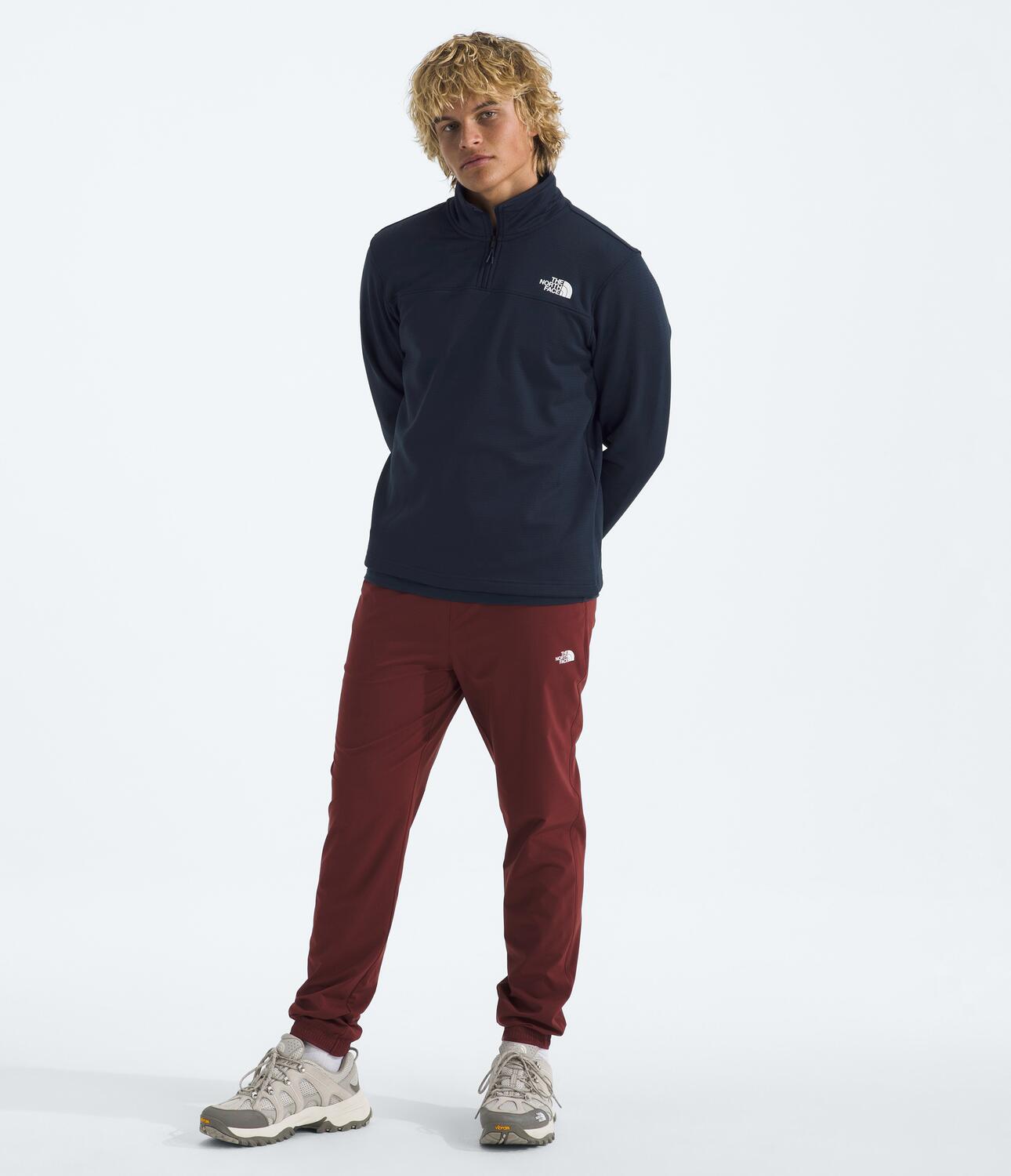 Chompa Polar Cedar Trail Grid Fleece 1/4 Zip Azul Hombre The North Face
