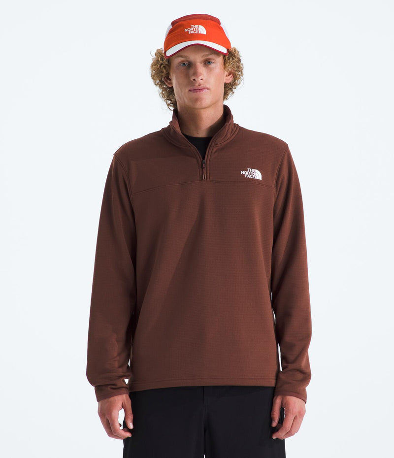 Chompa Polar Cedar Trail Grid Fleece 1/4 Zip Beige Hombre The North Face