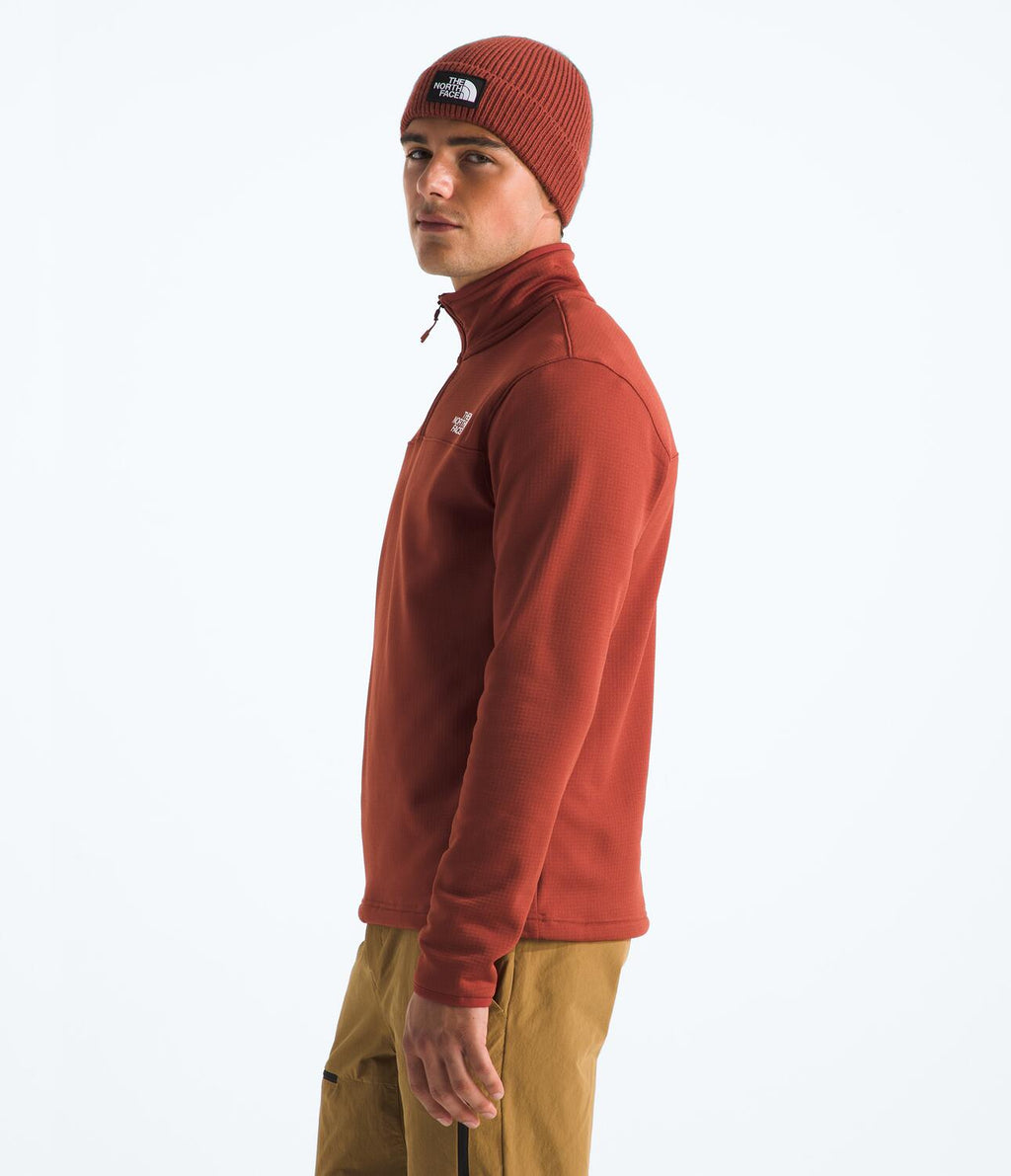 Chompa Polar Cedar Trail Grid Fleece 1/4 Zip Rojo Hombre The North Face