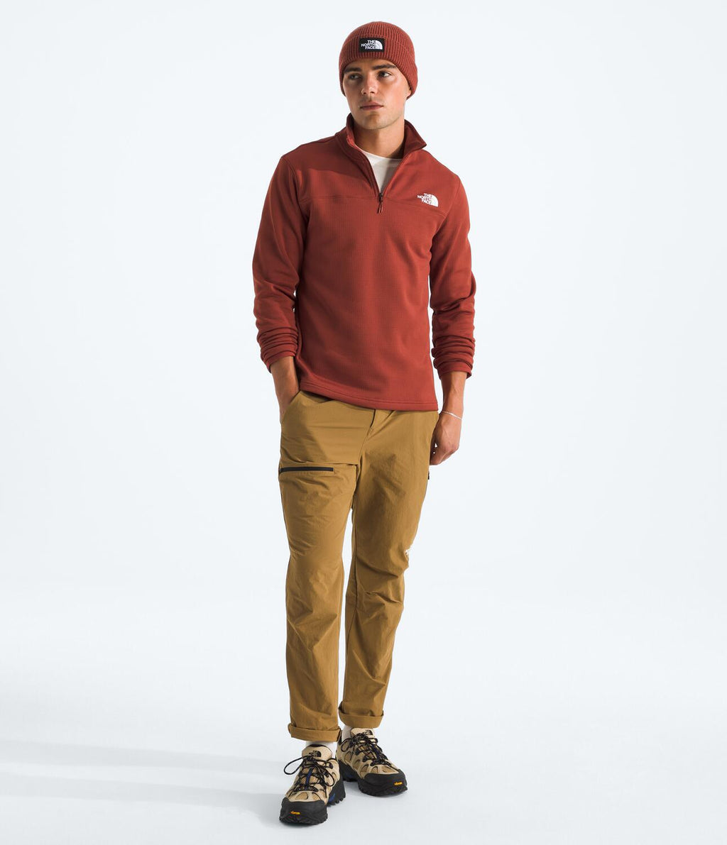 Chompa Polar Cedar Trail Grid Fleece 1/4 Zip Rojo Hombre The North Face