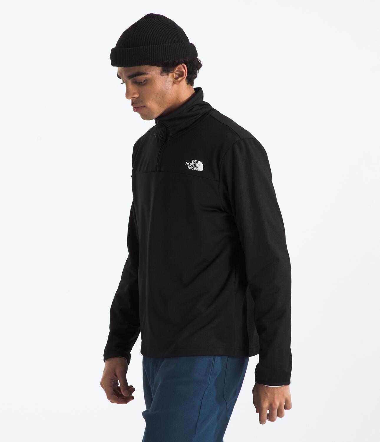 Chompa Polar Cedar Trail Grid Fleece 1/4 Zip Negro Hombre The North Face