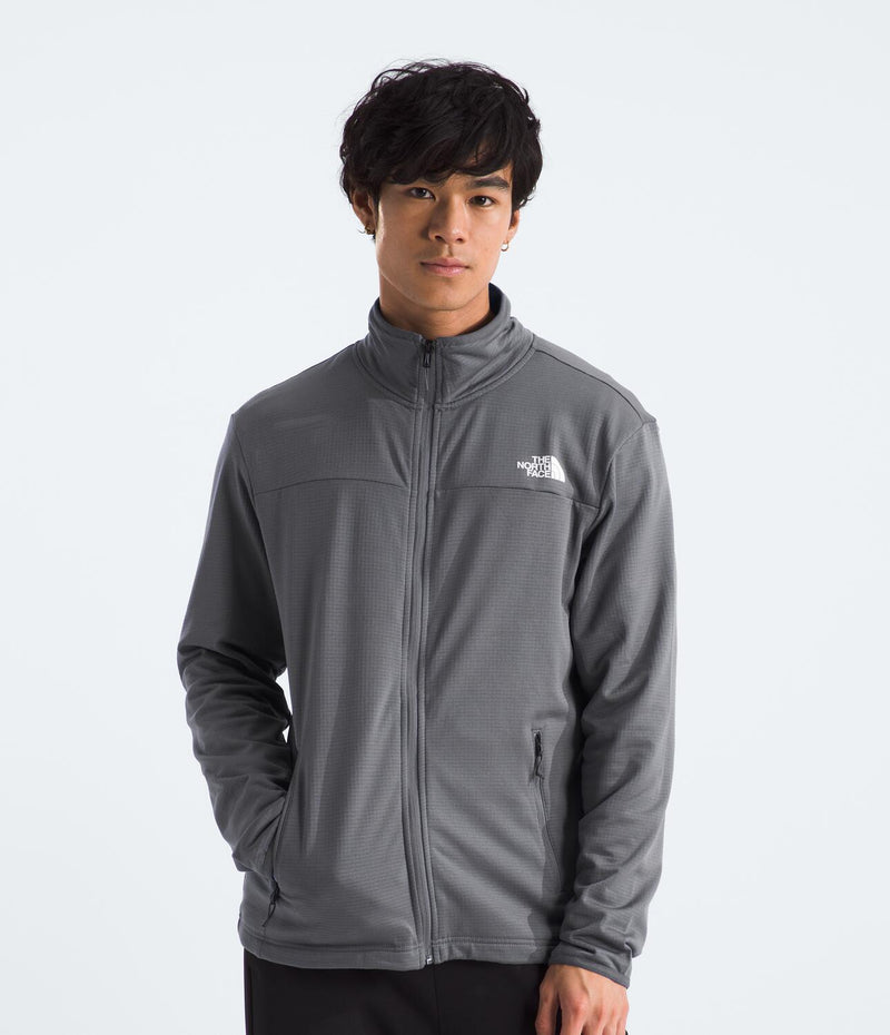 Chompa Polar Cedar Trail Grid Fleece Fz Jacket Gris Hombre The North Face
