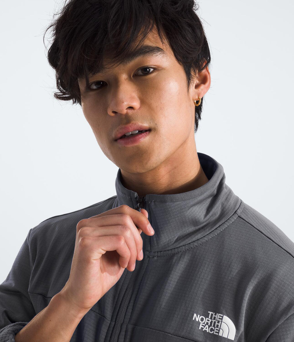 Chompa Polar Cedar Trail Grid Fleece Fz Jacket Gris Hombre The North Face