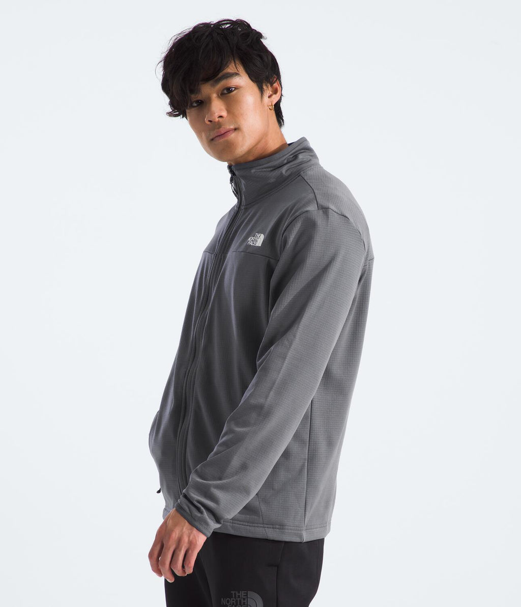 Chompa Polar Cedar Trail Grid Fleece Fz Jacket Gris Hombre The North Face