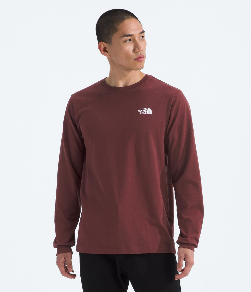 Camiseta Evolution Box Nse Long Sleeve Tee Vinotinto Hombre The North Face - imagen 1
