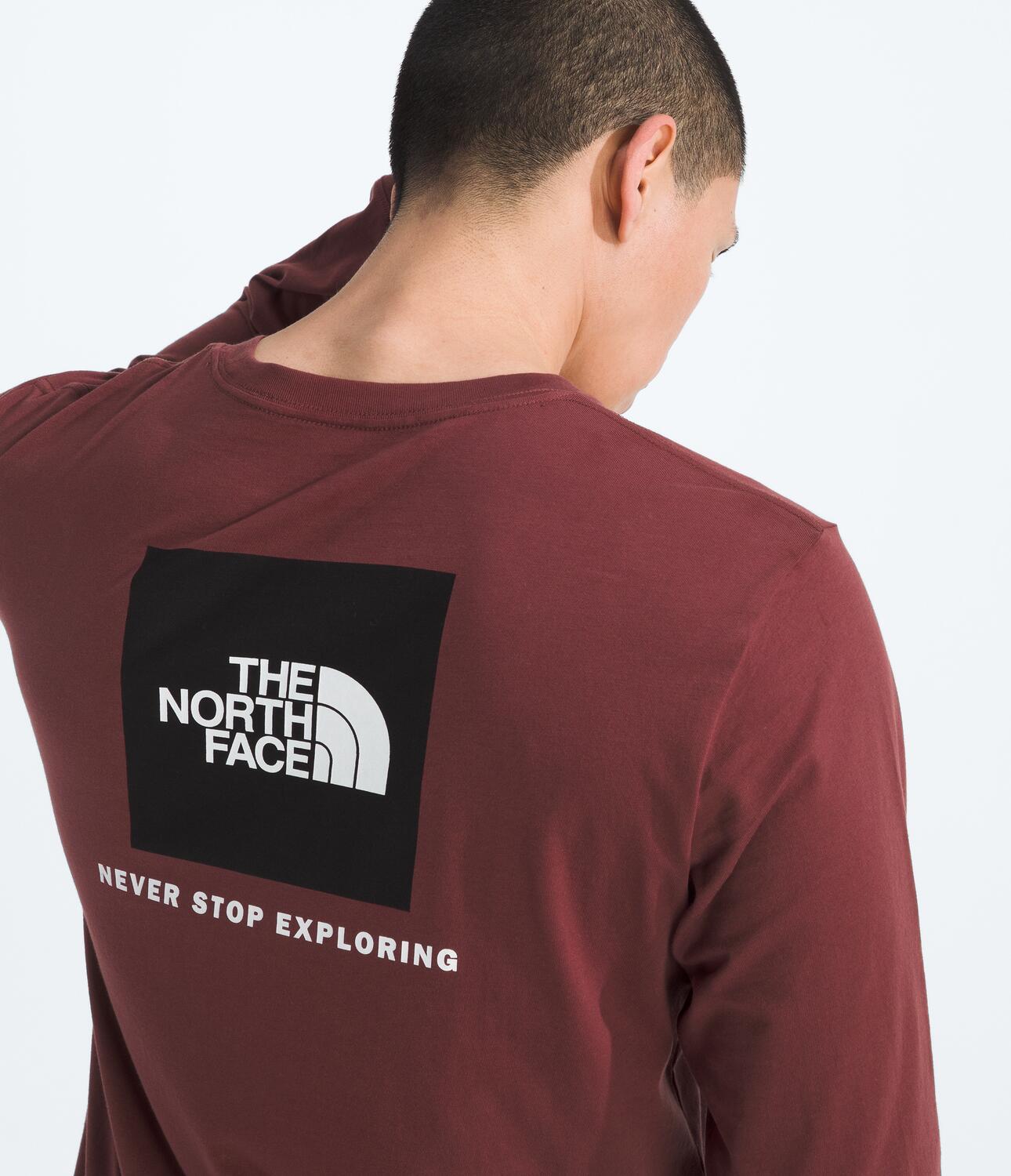Camiseta Evolution Box Nse Long Sleeve Tee Vinotinto Hombre The North Face - imagen 2