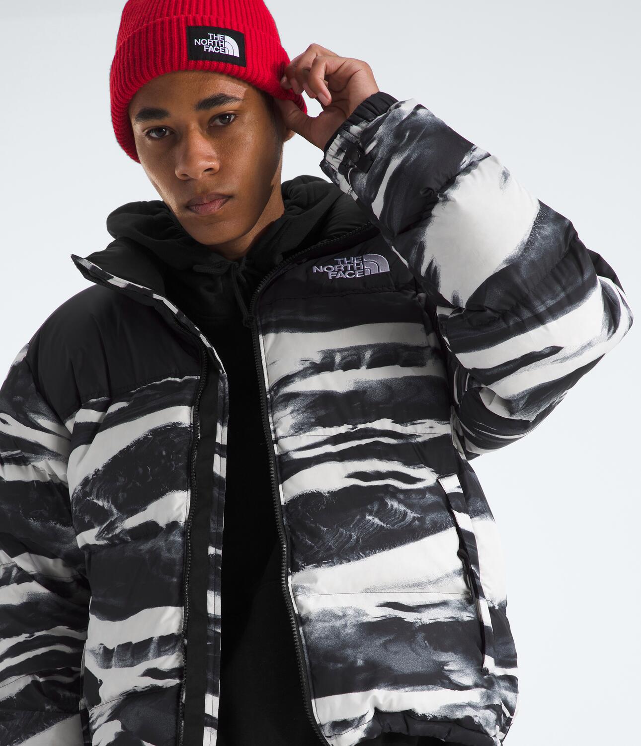 Chompa 1996 Retro Nuptse Jacket -Print Negra Hombre The North Face - imagen 3