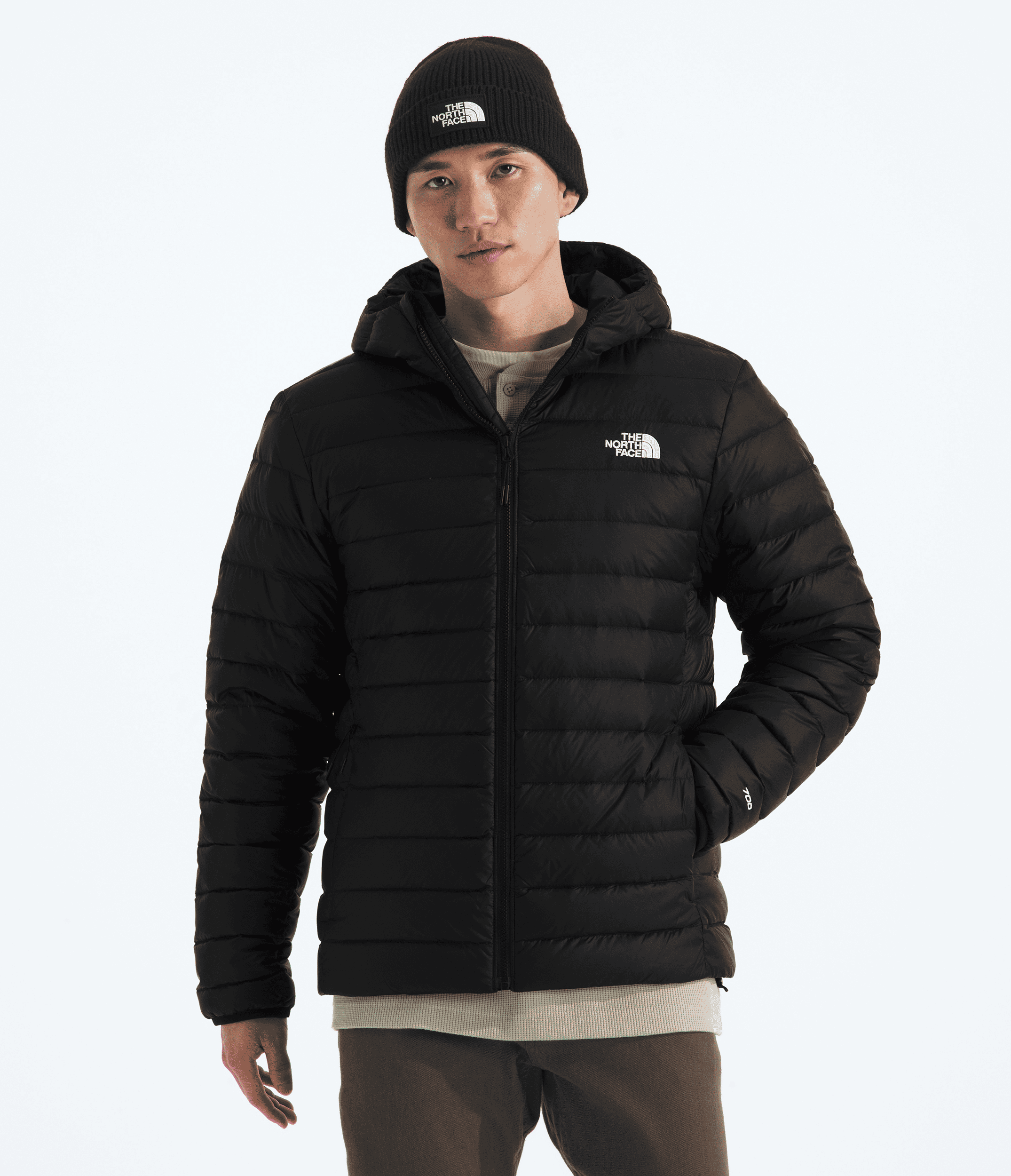 Chompa Térmica Classic Down Hooded Jacket Negro Hombre The North Face - imagen 1