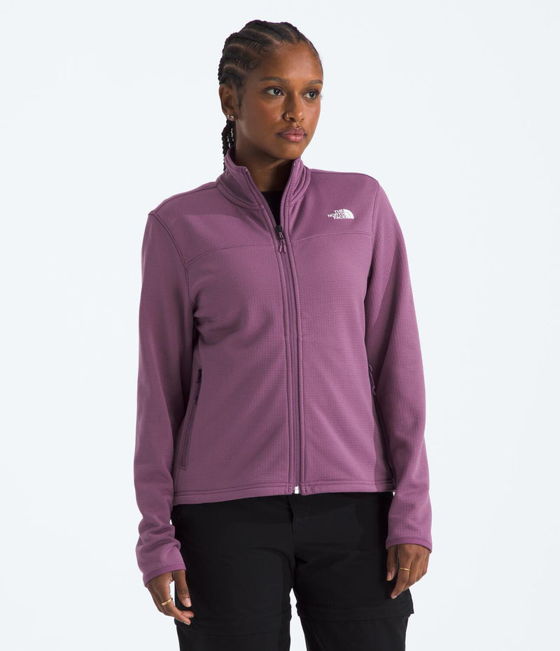 Chompa Polar Cedar Trail Grid Fleece Jacket Morado Mujer The North Face