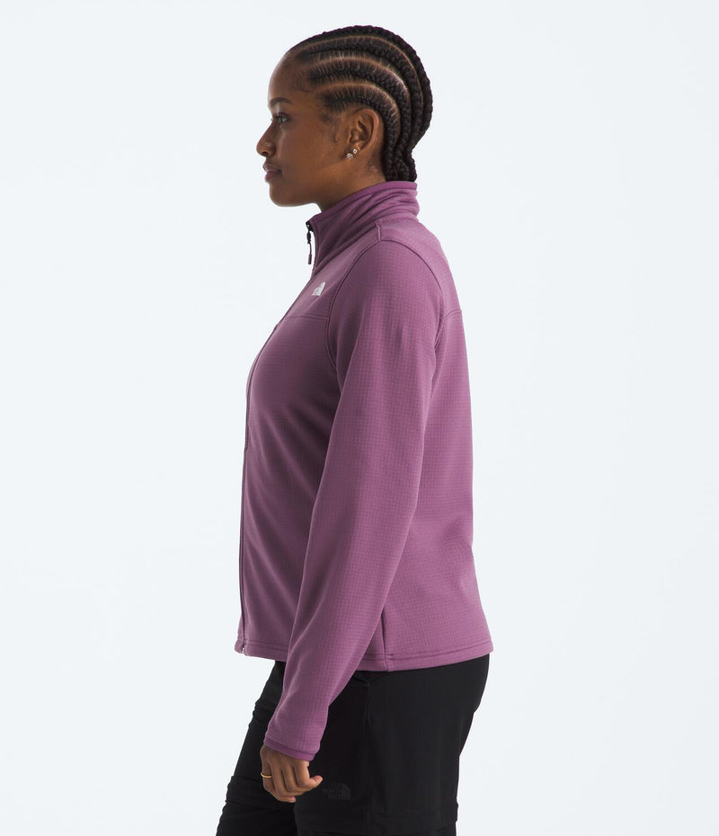 Chompa Polar Cedar Trail Grid Fleece Jacket Morado Mujer The North Face