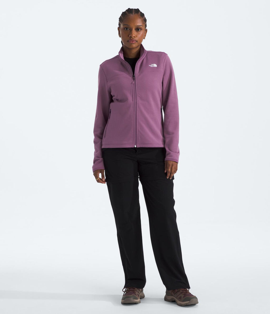 Chompa Polar Cedar Trail Grid Fleece Jacket Morado Mujer The North Face