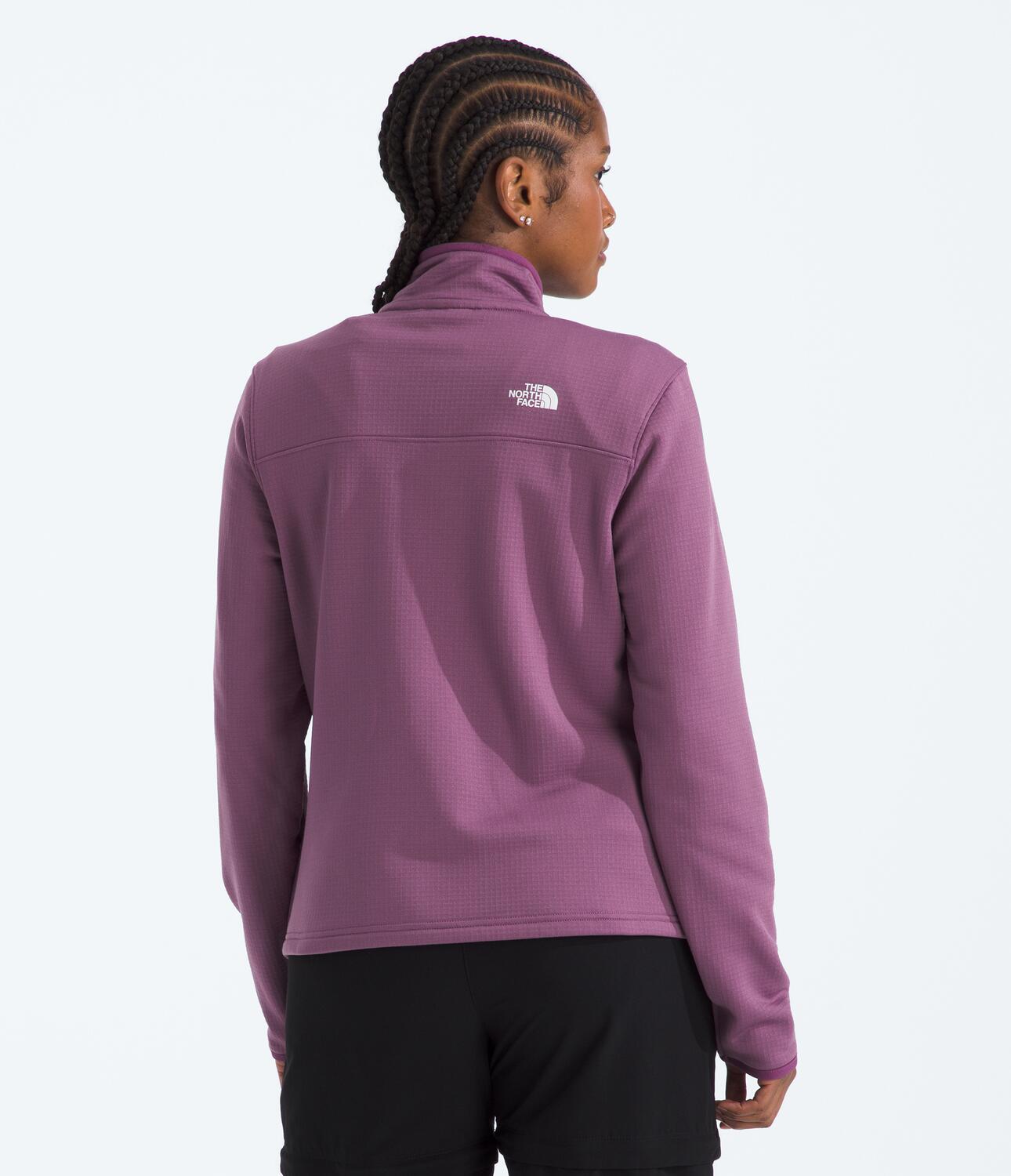 Chompa Polar Cedar Trail Grid Fleece Jacket Morado Mujer The North Face
