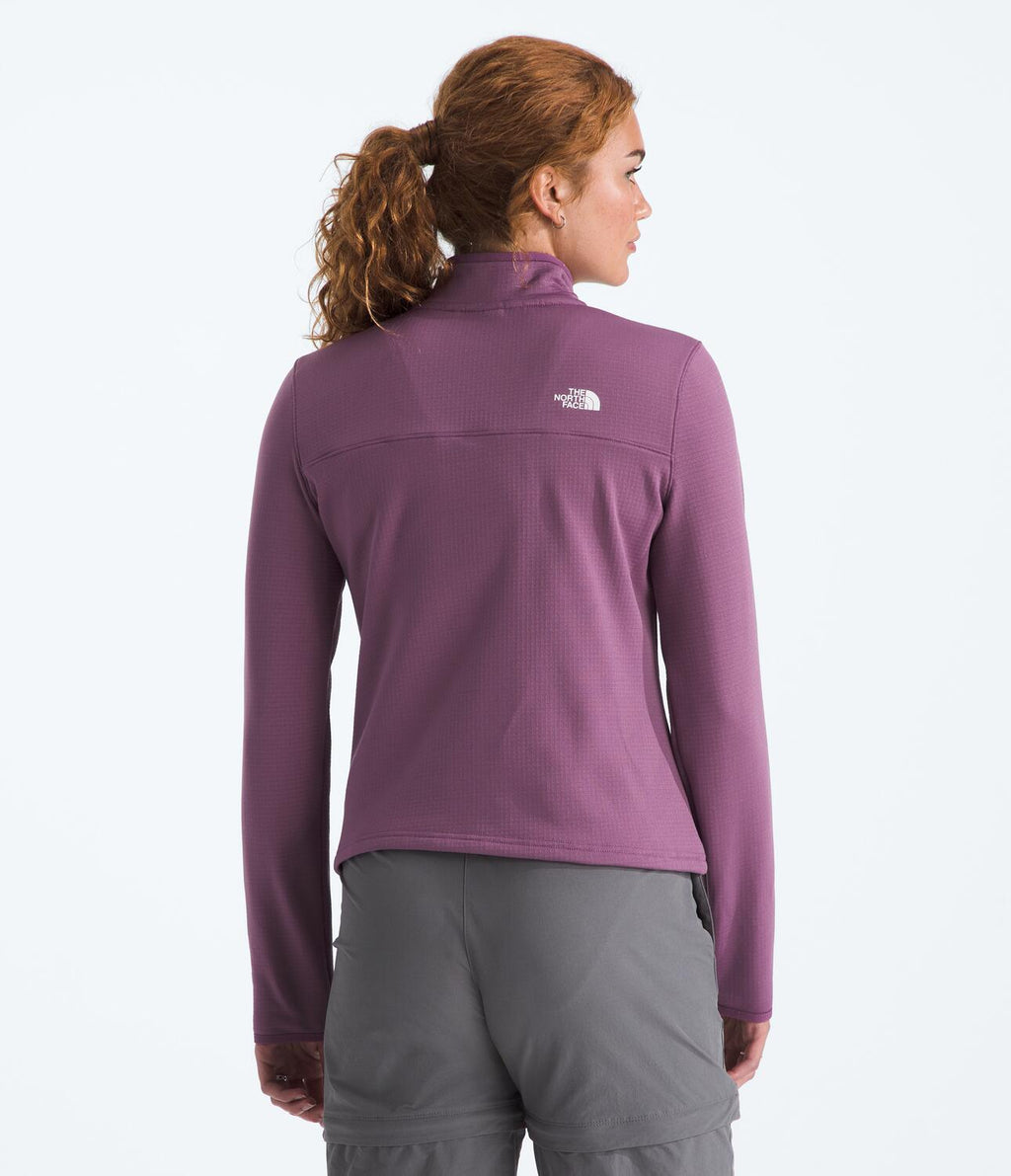 Chompa Polar Cedar Trail Grid Fleece 1/4 Zip Jacket Morado Mujer The North Face