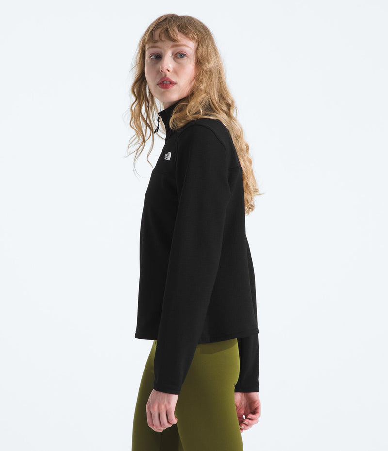 Chompa Polar Cedar Trail Grid Fleece 1/4 Zip Jacket Negro Mujer The North Face