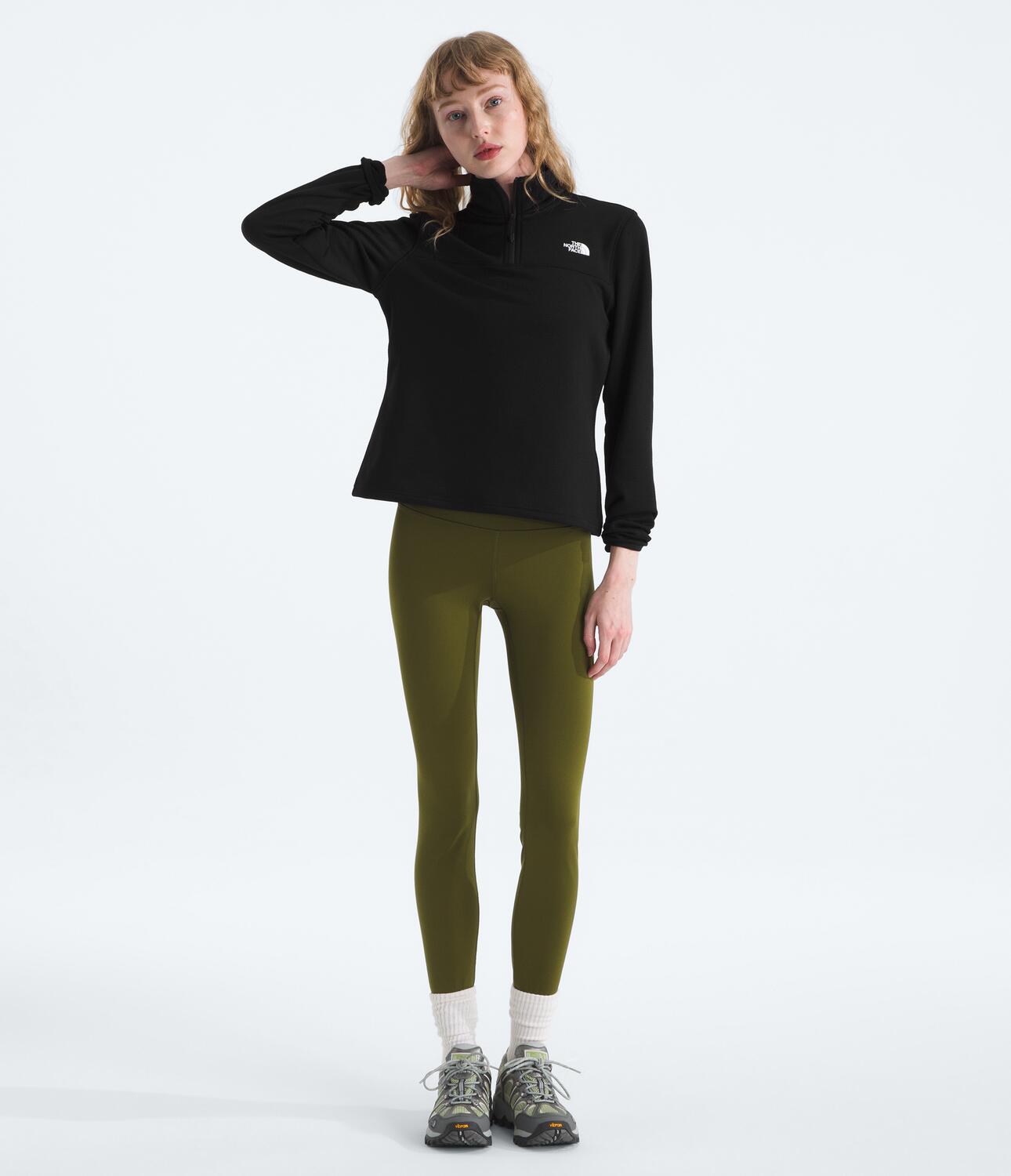 Chompa Polar Cedar Trail Grid Fleece 1/4 Zip Jacket Negro Mujer The North Face