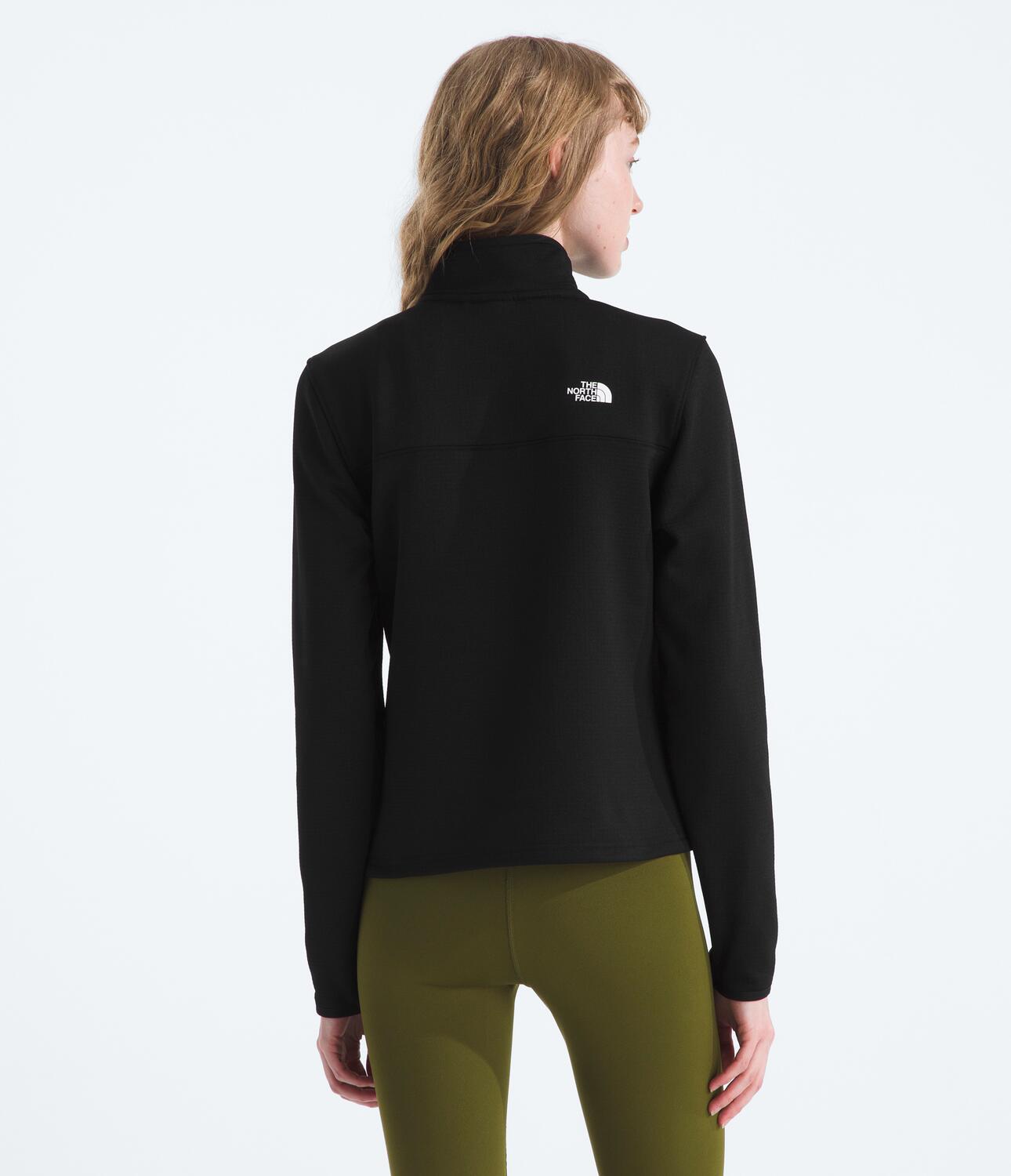 Chompa Polar Cedar Trail Grid Fleece 1/4 Zip Jacket Negro Mujer The North Face