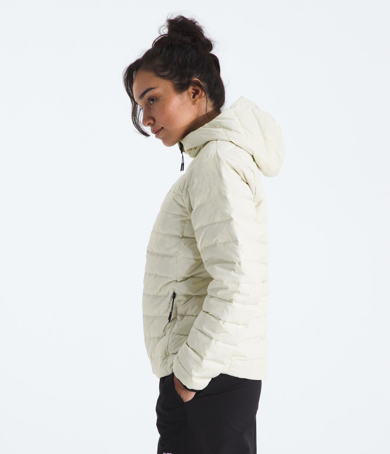 Chompa Térmica Classic Down Hooded Jacket Blanca Mujer The North Face - imagen 3
