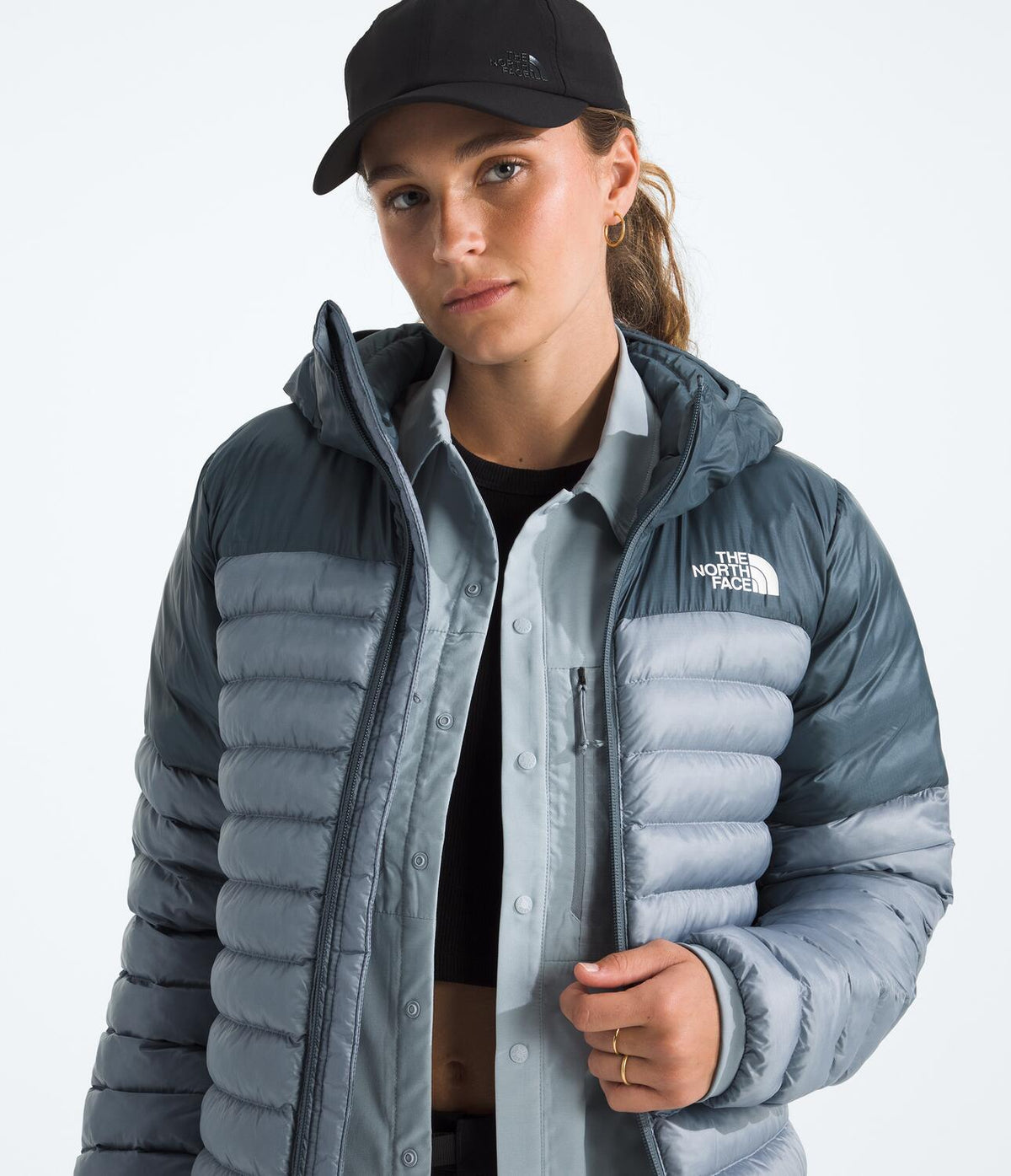 Chompa Terra Peak Hoodie Gris Mujer The North Face