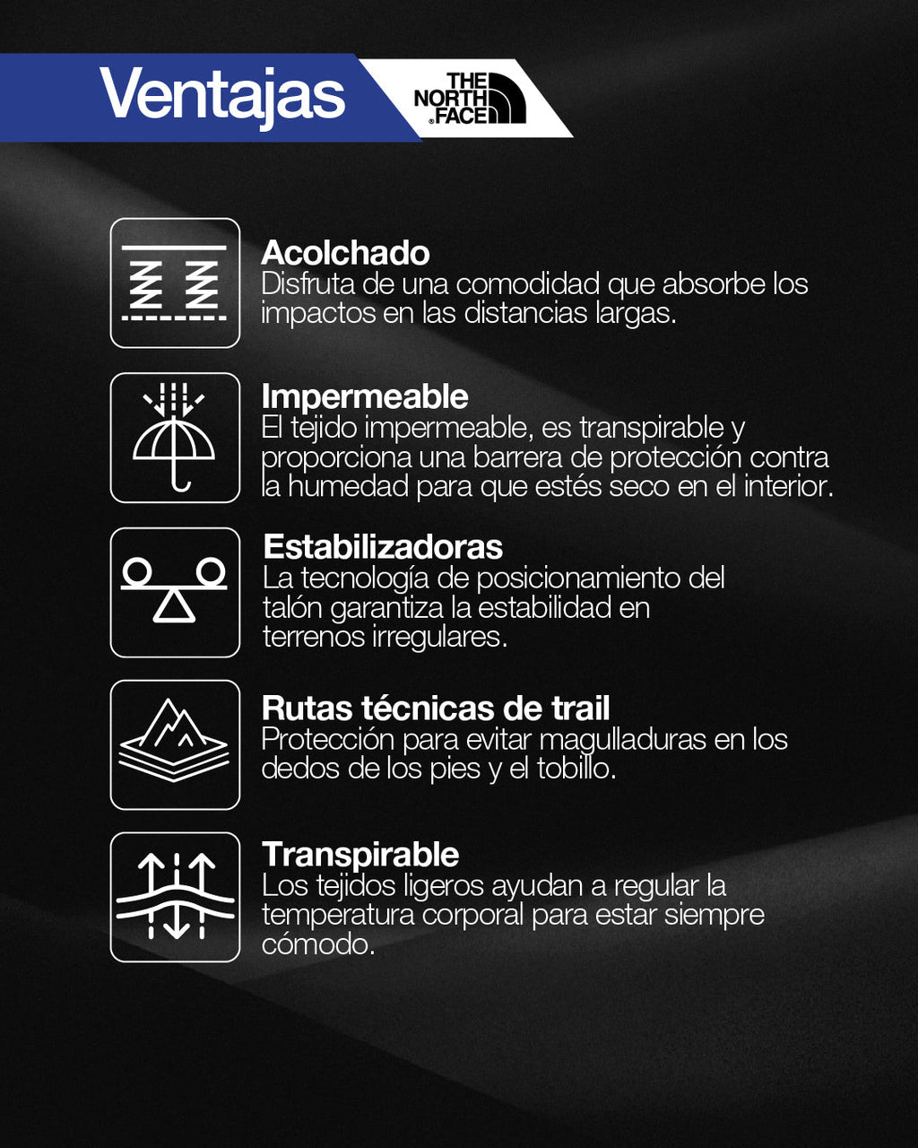 Tenis Vectiv Taraval Senderismo Negros Hombre The North Face - imagen 5